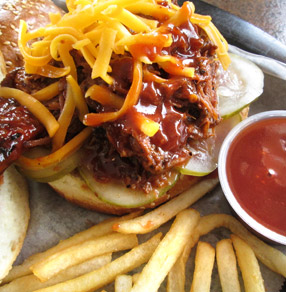 BBQ rib sandwich